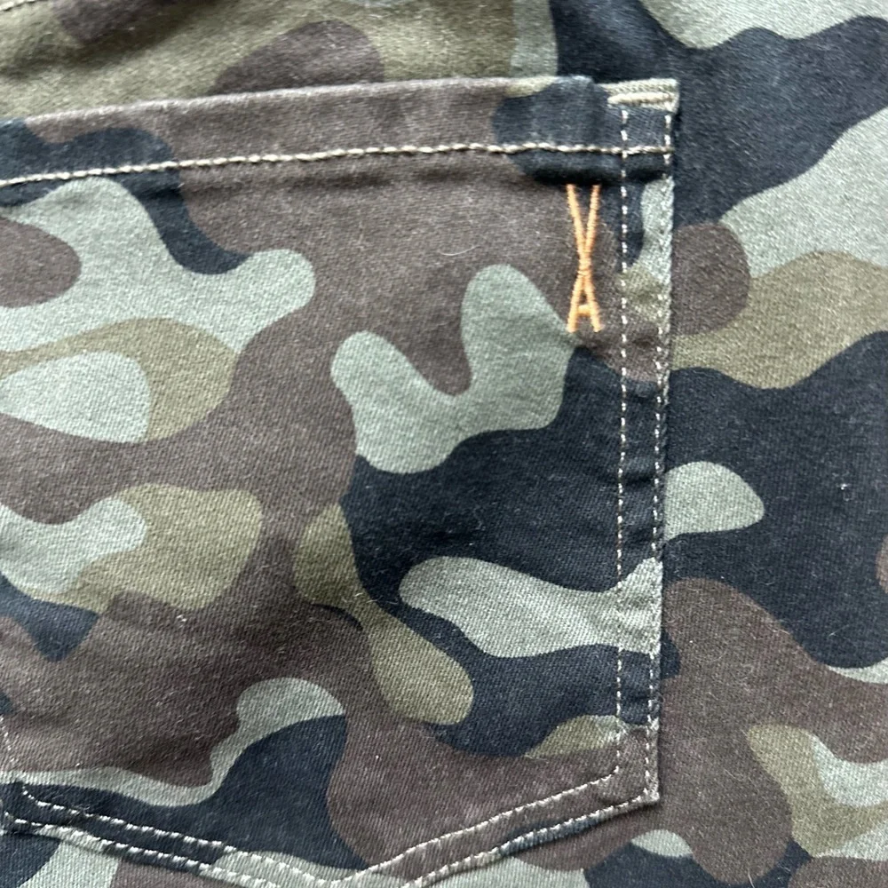 Vintage America Camouflage Print Skinny Jeans(982)